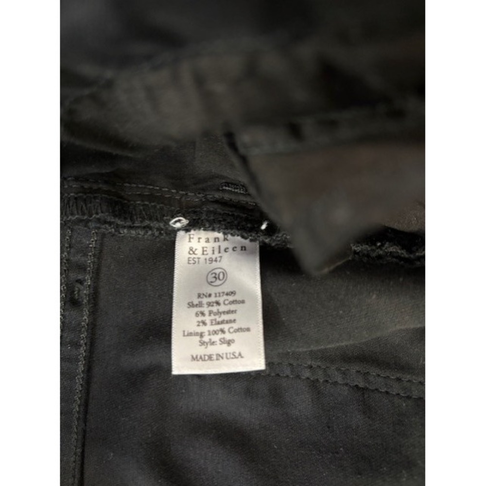 Frank & Eileen‎ Sligo Black Italian Performance Denim Skinny Jeans Size 30 - Picture 6 of 6